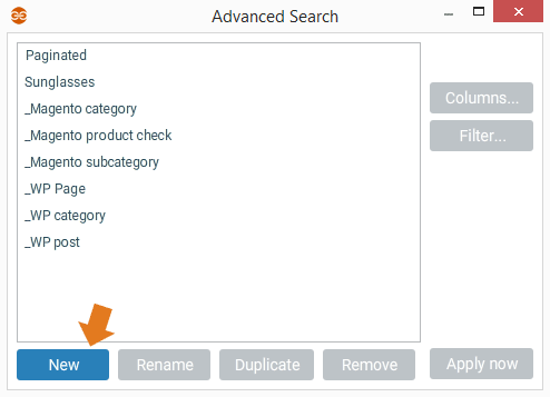New advanced search